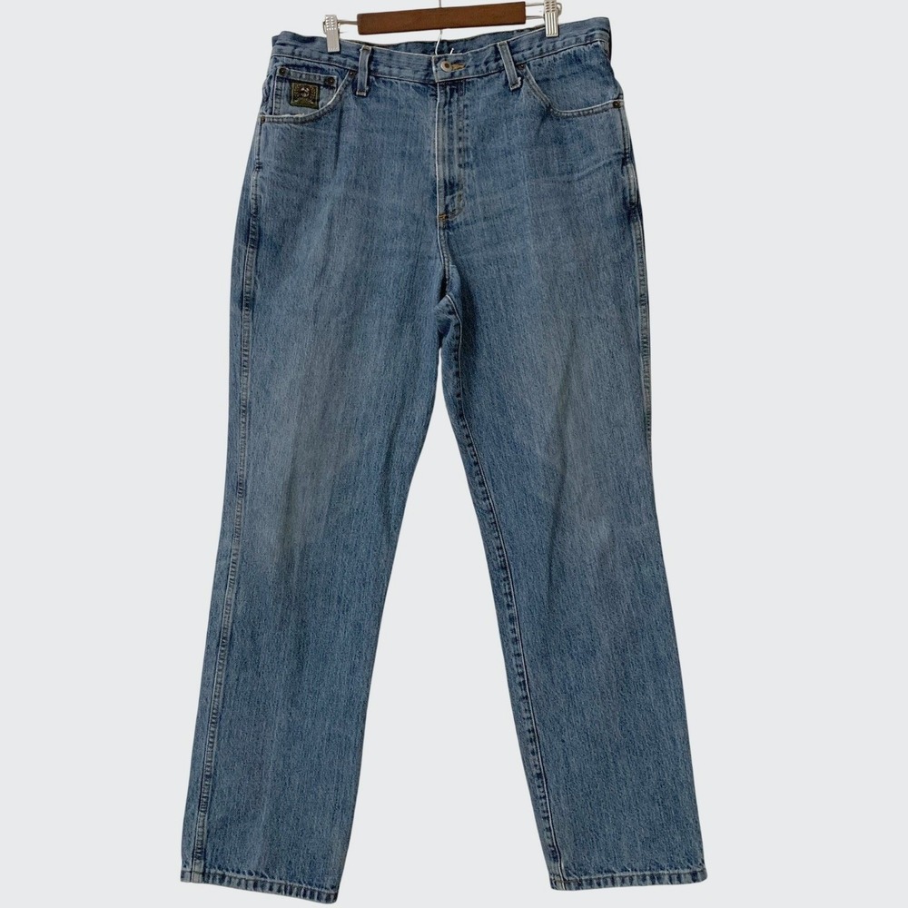 Cinch Green Label Jeans Men 36x34 Blue Relaxed Straight Leg Medium Wash Denim